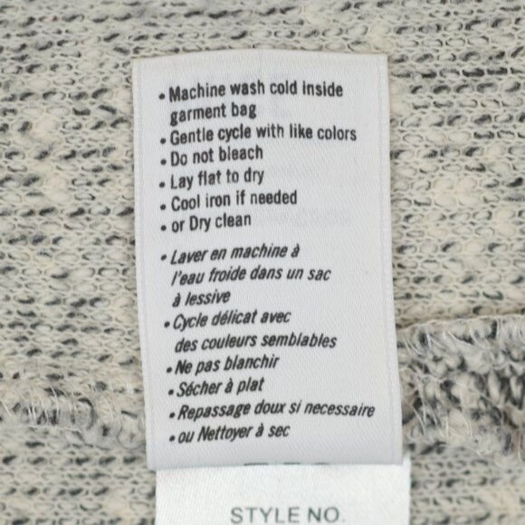 Paige Martine Women's Small Cream Gray V-Neck Tight Knit Sweater - Picture 11 of 11